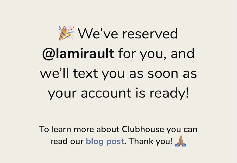 ouvrir compte invitation clubhouse